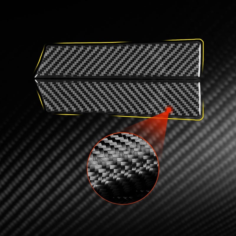 Edinstry 2pcs Black Carbon Fiber Rear Engine Compartment Trim Sticker for Corvette C8 2020-2024, Interior Side Engine Decoration, Durable Car Accessory - Image 2